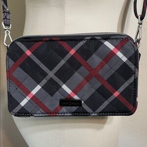 Vera Bradley plaid compact crossbody purse
